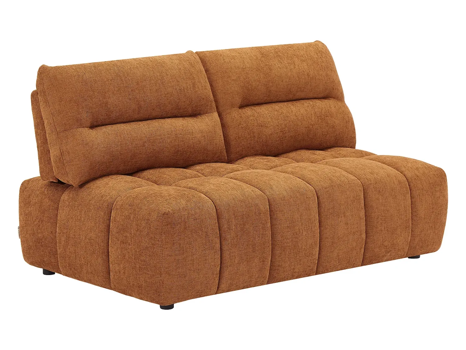 Sofá*Vente-unique Sofá de 2 lugares função avança-recua em tecido texturizado APOLIU Terracota