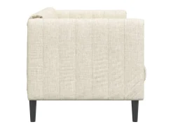 Sofá*vidaxl Sofá de 3 lugares linho Creme