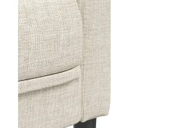 Sofá*vidaxl Sofá de 3 lugares linho Creme