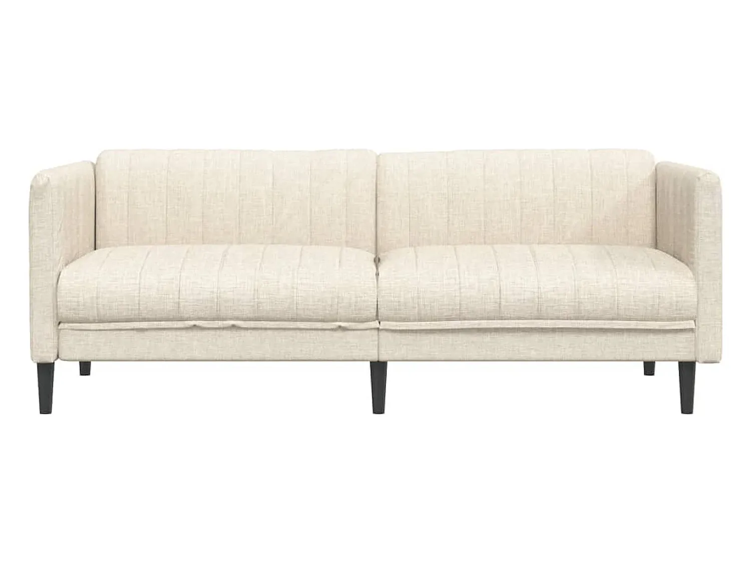 Sofá*vidaxl Sofá de 3 lugares linho Creme