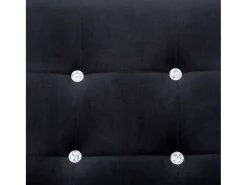 Sofá|Helloshop26 Sofá de 2 lugares para sala de estar sala de visitas casa interiores com apoios de braço cromados e veludo 02_0019024 Preto