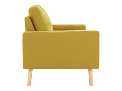Hot Helloshop26 Sofá de 2 lugares para sala de estar sala de TV decoração de interiores tecido 02_0020011 Amarelo