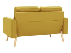 Hot Helloshop26 Sofá de 2 lugares para sala de estar sala de TV decoração de interiores tecido 02_0020011 Amarelo