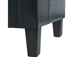 Sofá|Helloshop26 Sofá de 2 lugares para sala de estar decoração de interiores couro sintético 02_0020738 Preto