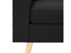 Sofá*Helloshop26 Sofá de 2 lugares para sala de estar sala de TV decoração de interiores tecido 02_0020831 Preto