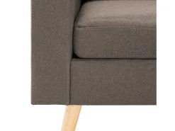Sofá*Helloshop26 Sofá de 2 lugares para sala de estar sala de TV decoração de interiores tecido bege 02_0019447 Taupe