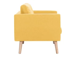 Sofá|Helloshop26 Sofá de 2 lugares para sala de estar decoração de interiores tecido 02_0018964 Amarelo