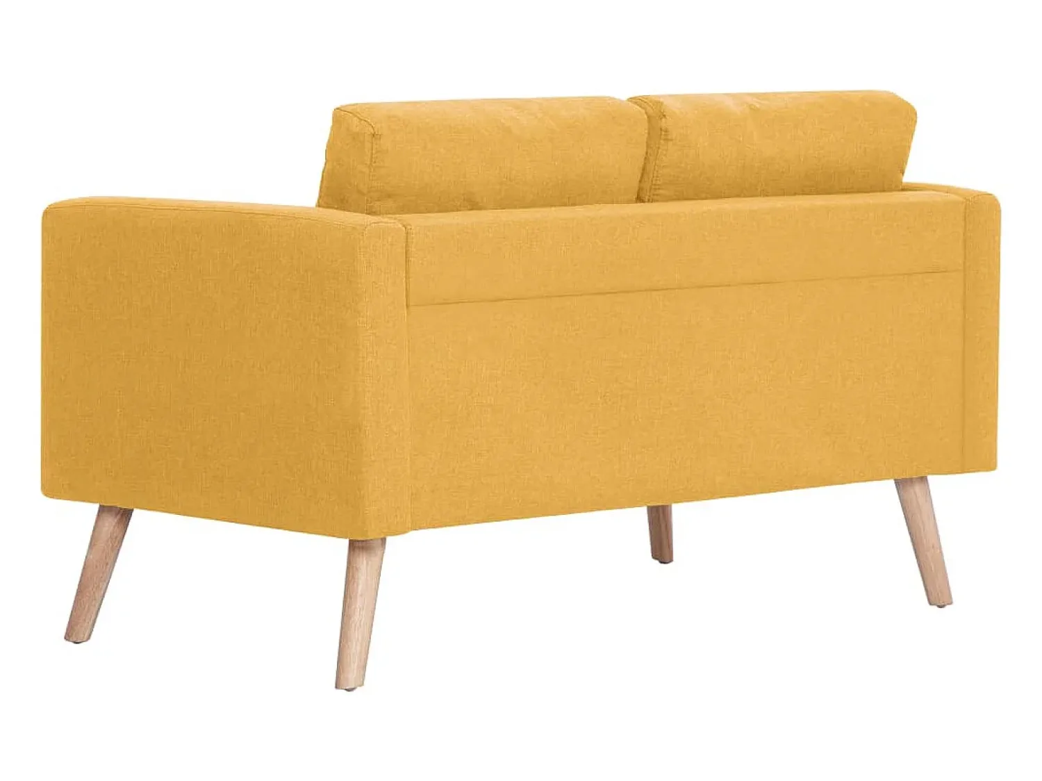 Sofá|Helloshop26 Sofá de 2 lugares para sala de estar decoração de interiores tecido 02_0018964 Amarelo