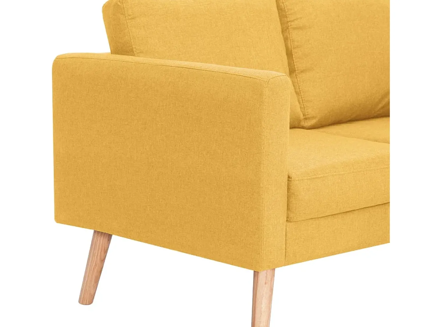 Sofá|Helloshop26 Sofá de 2 lugares para sala de estar decoração de interiores tecido 02_0018964 Amarelo