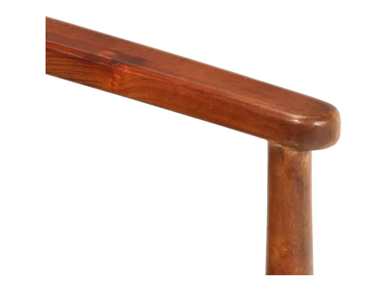 Online Helloshop26 Sofá de 2 lugares para sala de estar sala de TV casa decoração de interiores em couro genuíno e madeira maciça de acácia 02_0019111 Preto