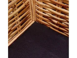 Helloshop26 Sofá de 2 lugares para sala de estar sala de TV casa decoração de interiores em rattan natural 02_0019645^ Sofá