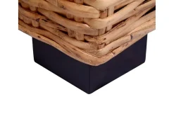 Helloshop26 Sofá de 2 lugares para sala de estar sala de TV casa decoração de interiores em rattan natural 02_0019645^ Sofá