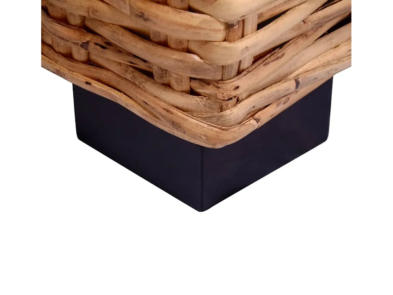Helloshop26 Sofá de 2 lugares para sala de estar sala de TV casa decoração de interiores em rattan natural 02_0019645^ Sofá