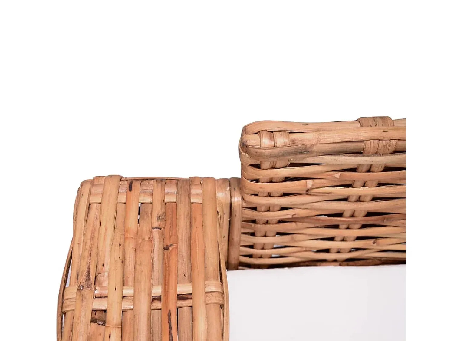 Helloshop26 Sofá de 2 lugares para sala de estar sala de TV casa decoração de interiores em rattan natural 02_0019645^ Sofá