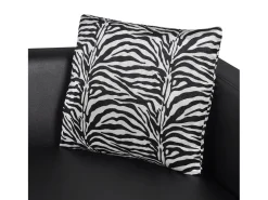 Sofá|Helloshop26 Sofá de 2 lugares para sala de estar decoração de interiores couro sintético 02_0018926 Preto