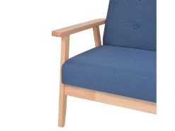 Clearance Helloshop26 Sofá de 2 lugares para sala de estar sala de TV decoração de interiores tecido 02_0020213 Azul