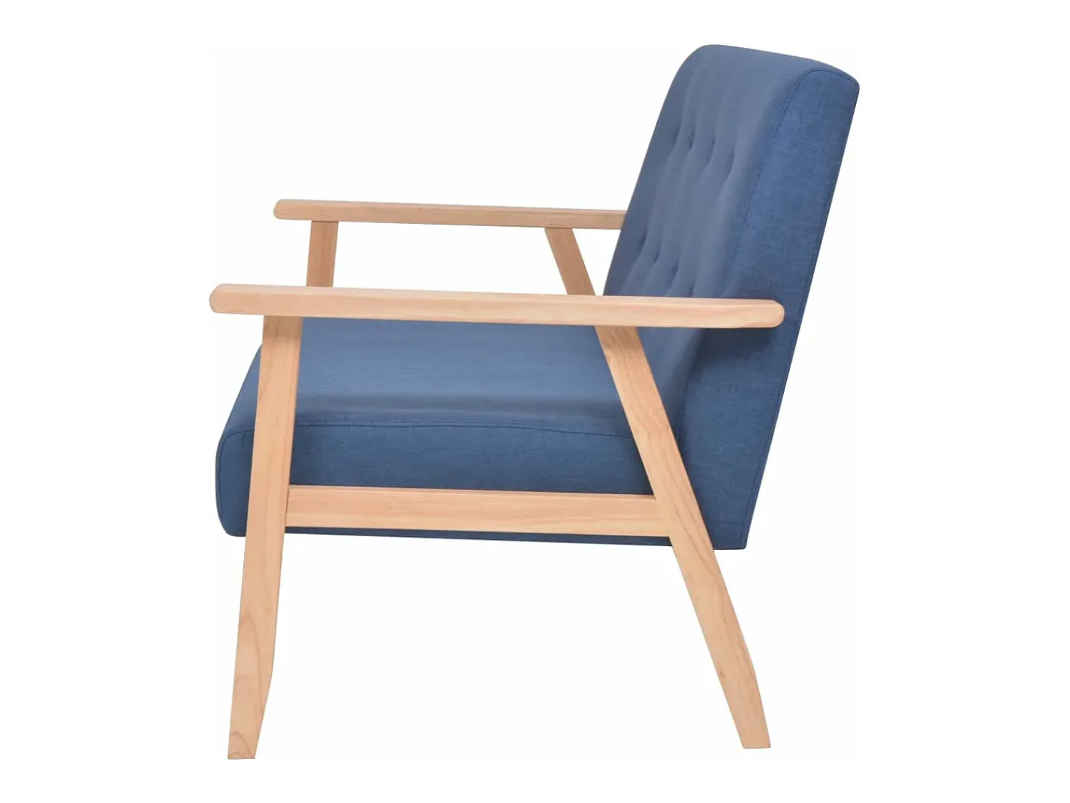 Clearance Helloshop26 Sofá de 2 lugares para sala de estar sala de TV decoração de interiores tecido 02_0020213 Azul