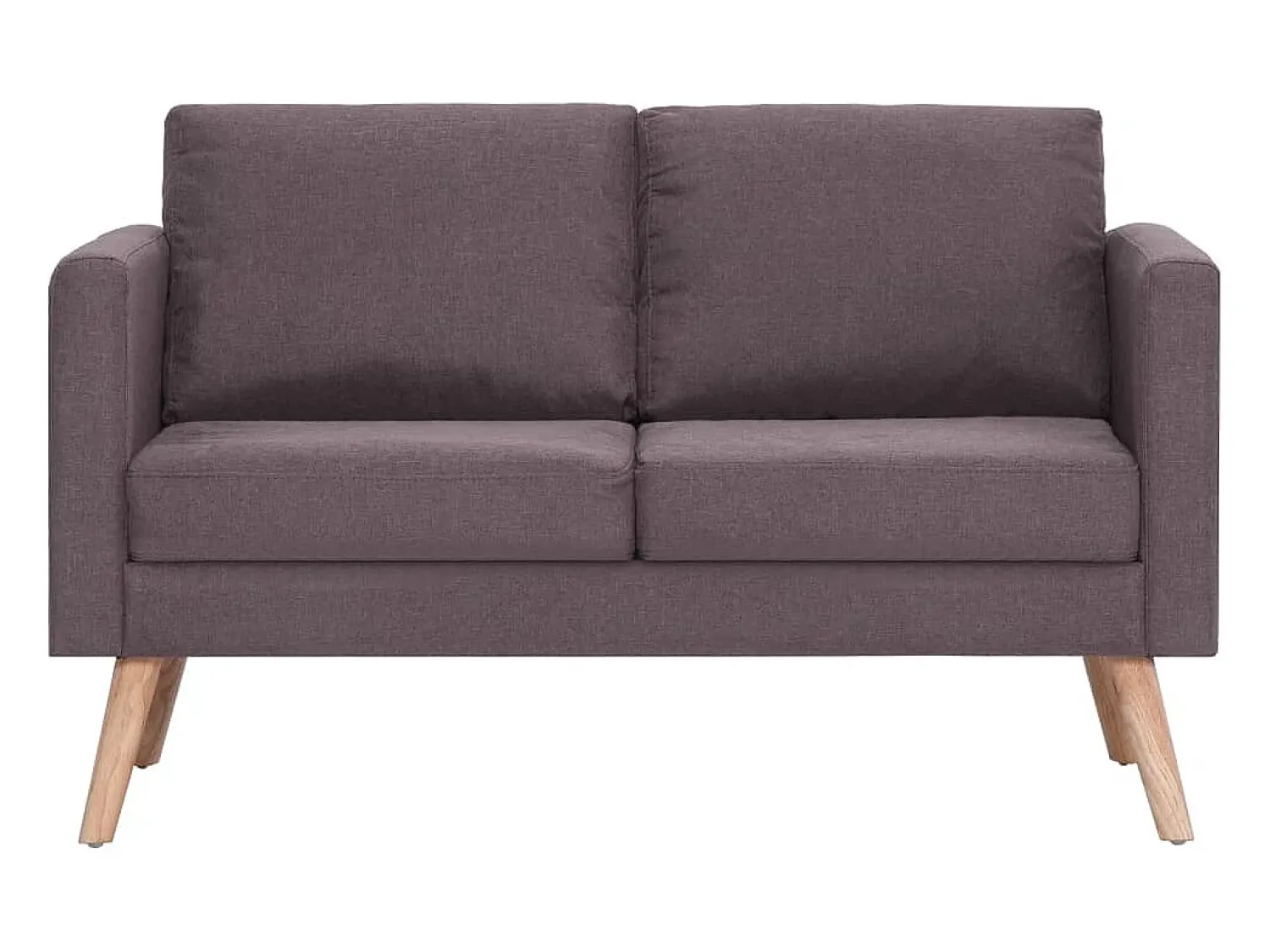 Sofá|Helloshop26 Sofá de 2 lugares para sala de estar sala de TV decoração de interiores tecido bege 02_0019669 Taupe