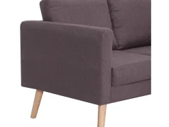 Sofá|Helloshop26 Sofá de 2 lugares para sala de estar sala de TV decoração de interiores tecido bege 02_0019669 Taupe