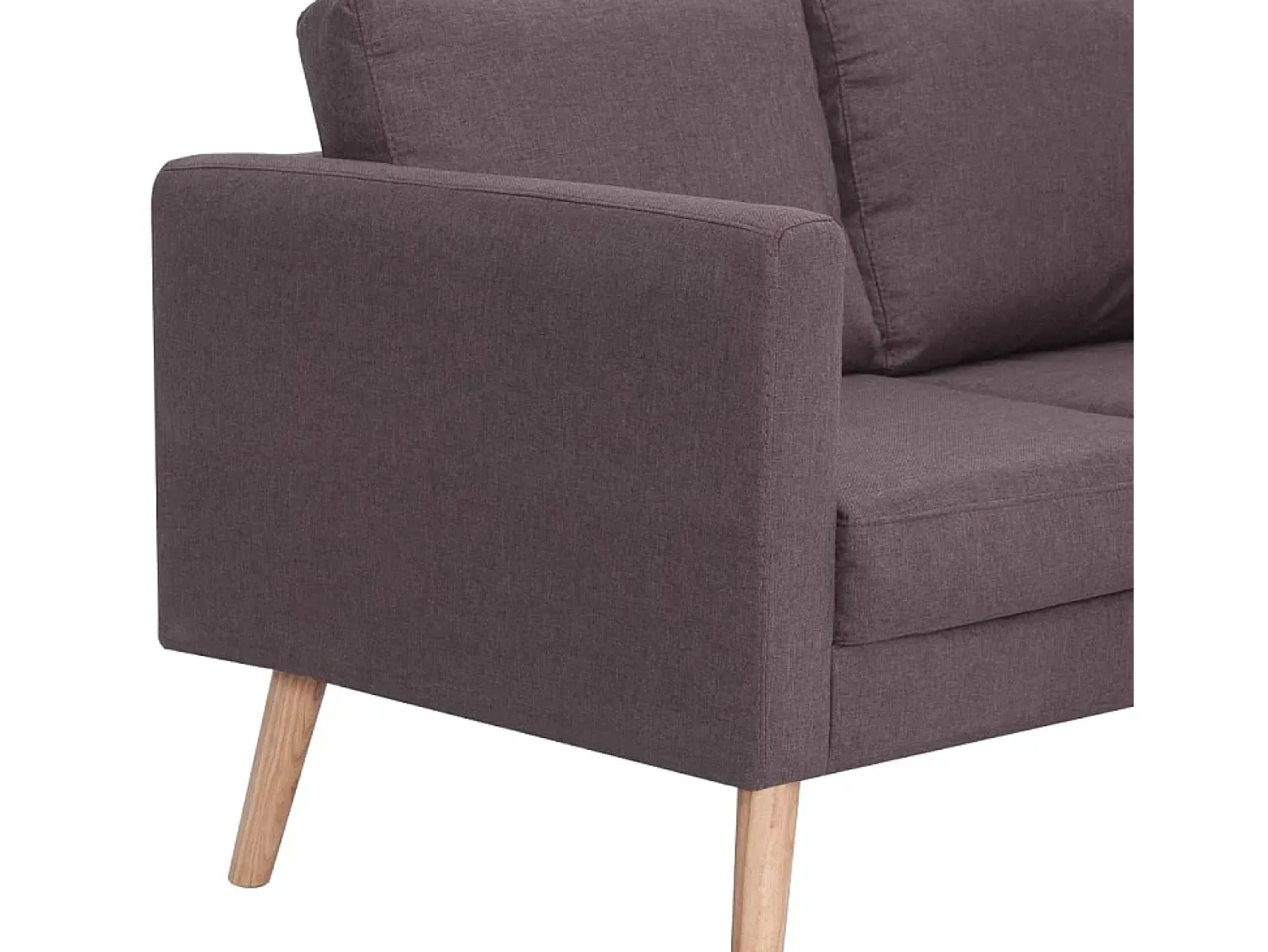 Sofá|Helloshop26 Sofá de 2 lugares para sala de estar sala de TV decoração de interiores tecido bege 02_0019669 Taupe