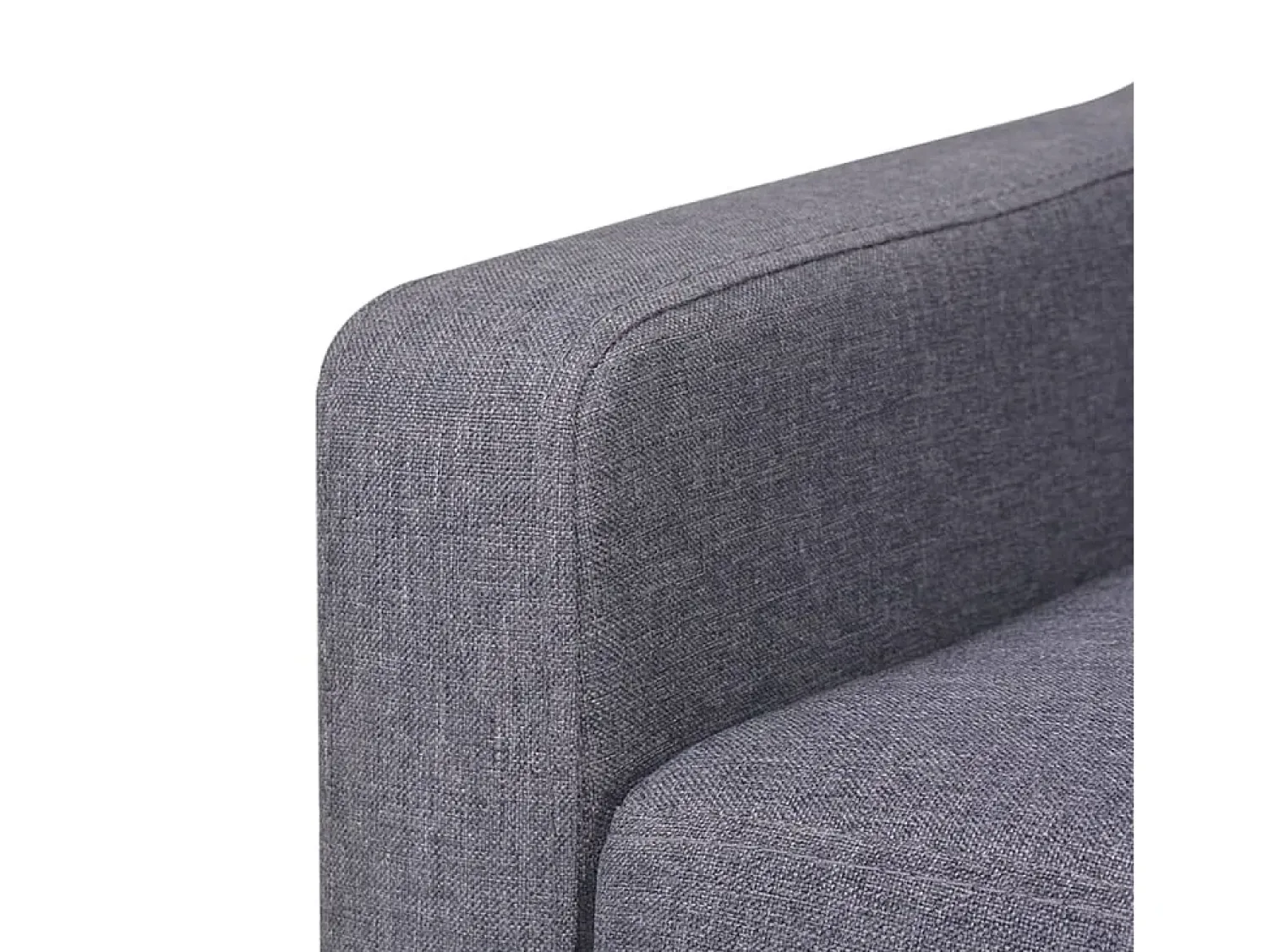 Sofá|Helloshop26 Sofá de 2 lugares para sala de estar sala de TV decoração de interiores tecido cinza 02_0018847 Cinzento