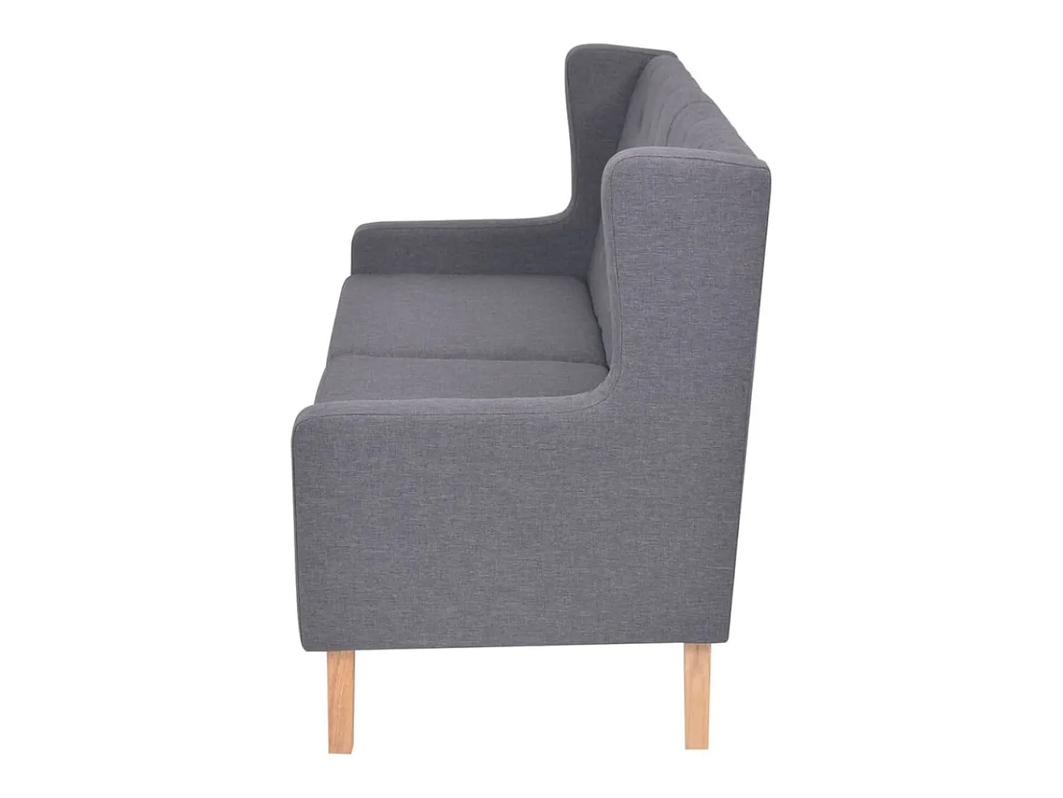 Sofá|Helloshop26 Sofá de 2 lugares para sala de estar sala de TV decoração de interiores tecido cinza 02_0018847 Cinzento