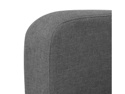 Sofá*Helloshop26 Sofá de 2 lugares para sala de estar casa uso interno 135 x 65 x 76 cm cinza escuro 02_0020585 Cinzento