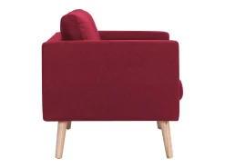 Helloshop26 Sofá de 2 lugares para sala de estar sala de TV decoração de interiores tecido vermelho borgonha 02_0018928 Bordeaux