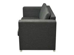 Helloshop26 Sofá de 2 lugares para sala de estar decoração de interiores tecido cinza escuro 02_0020062 Cinzento