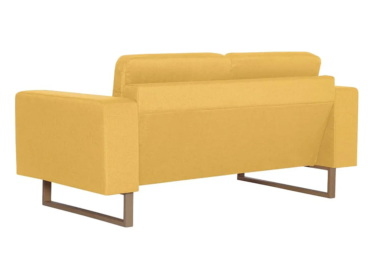 Clearance Helloshop26 Sofá de 2 lugares para sala de estar sala de TV decoração de interiores tecido 02_0020779 Amarelo