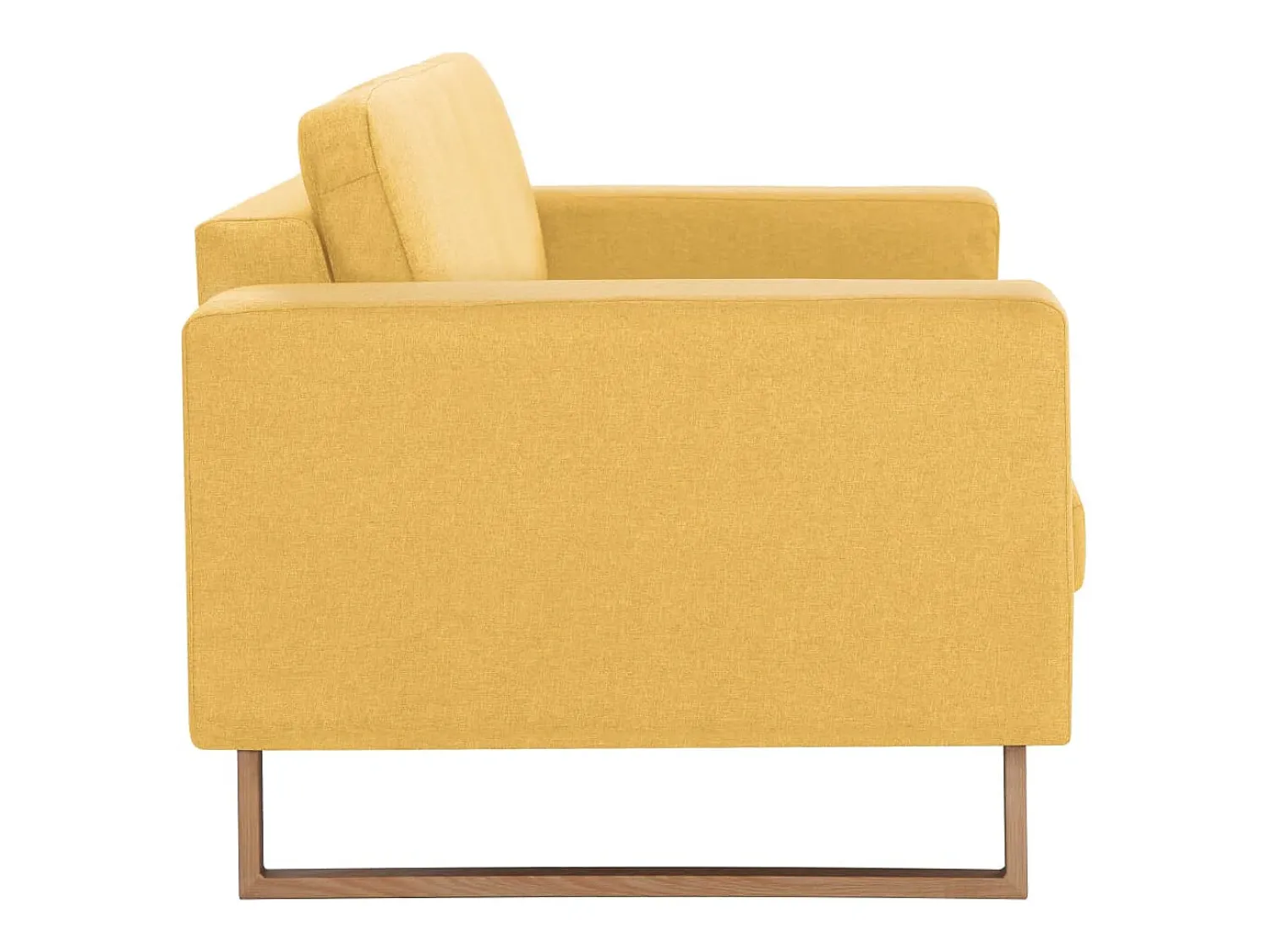 Clearance Helloshop26 Sofá de 2 lugares para sala de estar sala de TV decoração de interiores tecido 02_0020779 Amarelo