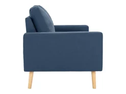Sofá*Helloshop26 Sofá de 2 lugares para sala de estar sala de TV decoração de interiores tecido 02_0019448 Azul