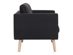 Helloshop26 Sofá de 2 lugares para sala de estar sala de visitas ou decoração de interiores 116 x 70 x 73 cm tecido 02_0019541 Preto