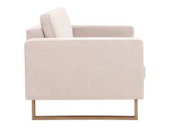 Sofá|Helloshop26 Sofá de 2 lugares para sala de estar sala de TV decoração de interiores tecido 02_0020230 Creme