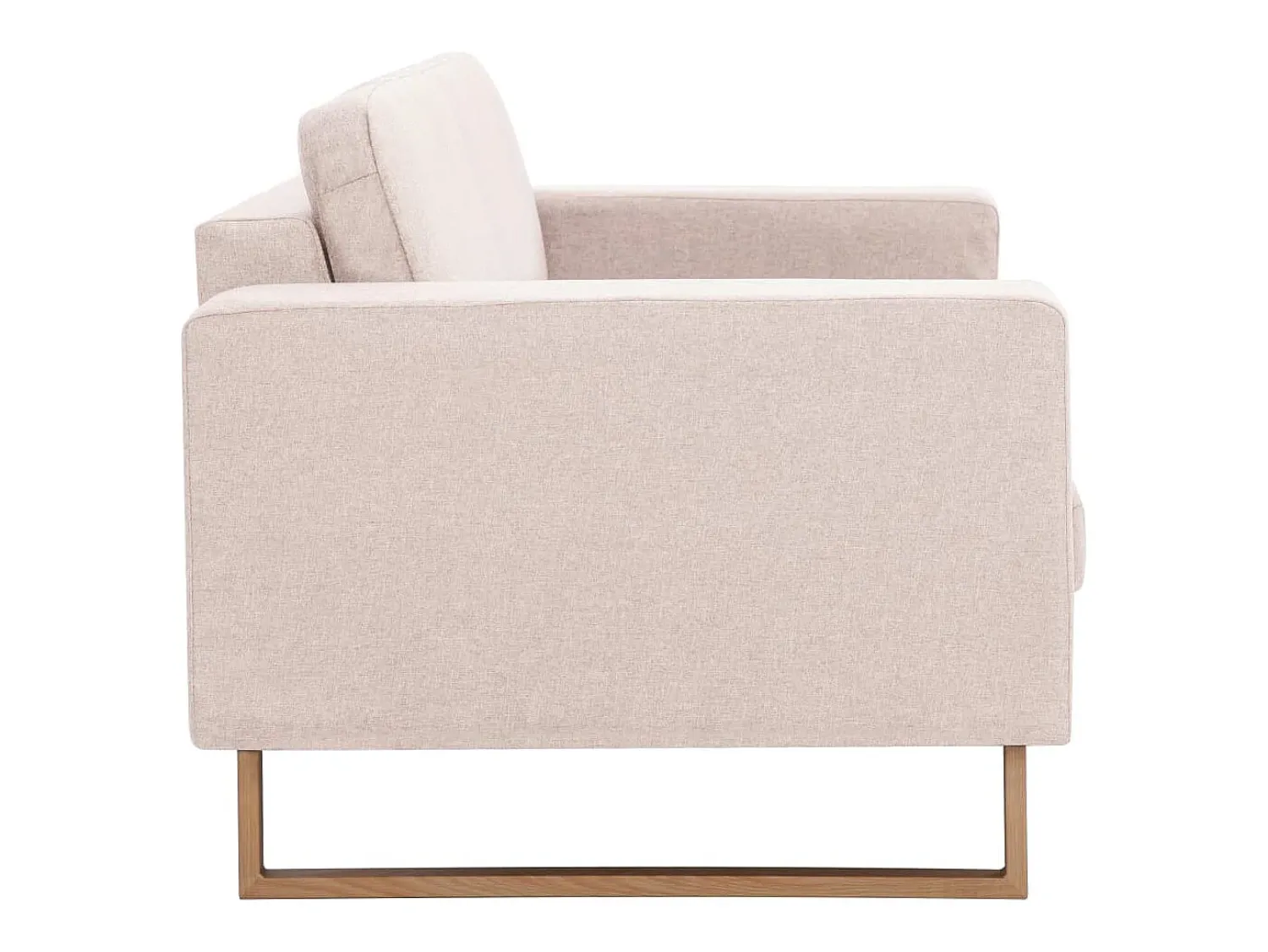 Sofá|Helloshop26 Sofá de 2 lugares para sala de estar sala de TV decoração de interiores tecido 02_0020230 Creme