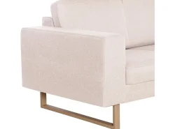 Sofá|Helloshop26 Sofá de 2 lugares para sala de estar sala de TV decoração de interiores tecido 02_0020230 Creme