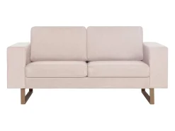 Sofá|Helloshop26 Sofá de 2 lugares para sala de estar sala de TV decoração de interiores tecido 02_0020230 Creme