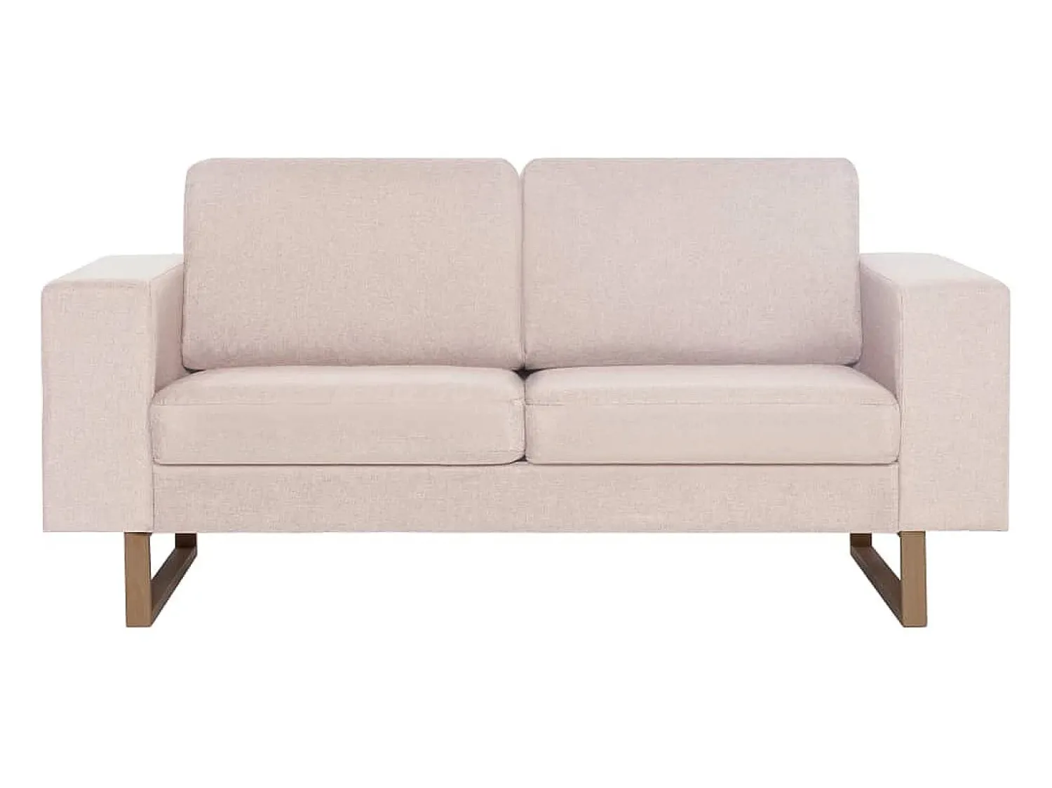 Sofá|Helloshop26 Sofá de 2 lugares para sala de estar sala de TV decoração de interiores tecido 02_0020230 Creme