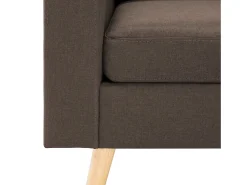 Sofá*Helloshop26 Sofá de 2 lugares para sala de estar decoração de interiores tecido marrom 02_0019449 Castanho