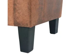 Outlet Helloshop26 Sofá de 2 lugares para sala de estar decoração de interiores camurça sintética marrom 02_0020776 Castanho