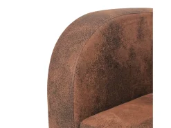 Outlet Helloshop26 Sofá de 2 lugares para sala de estar decoração de interiores camurça sintética marrom 02_0020776 Castanho