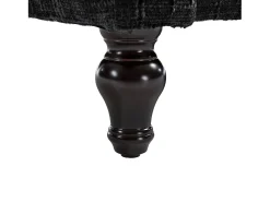 Sofá* Sofá de 2 lugares - Sofá reto com compartimento de arrumação e iluminação LED - Porta de carregamento USB e pernas de madeira Preto