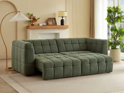 Vente-unique Sofá de 3 lugares relax com assento deslizante elétrico em tecido NELOSA^ Sofá