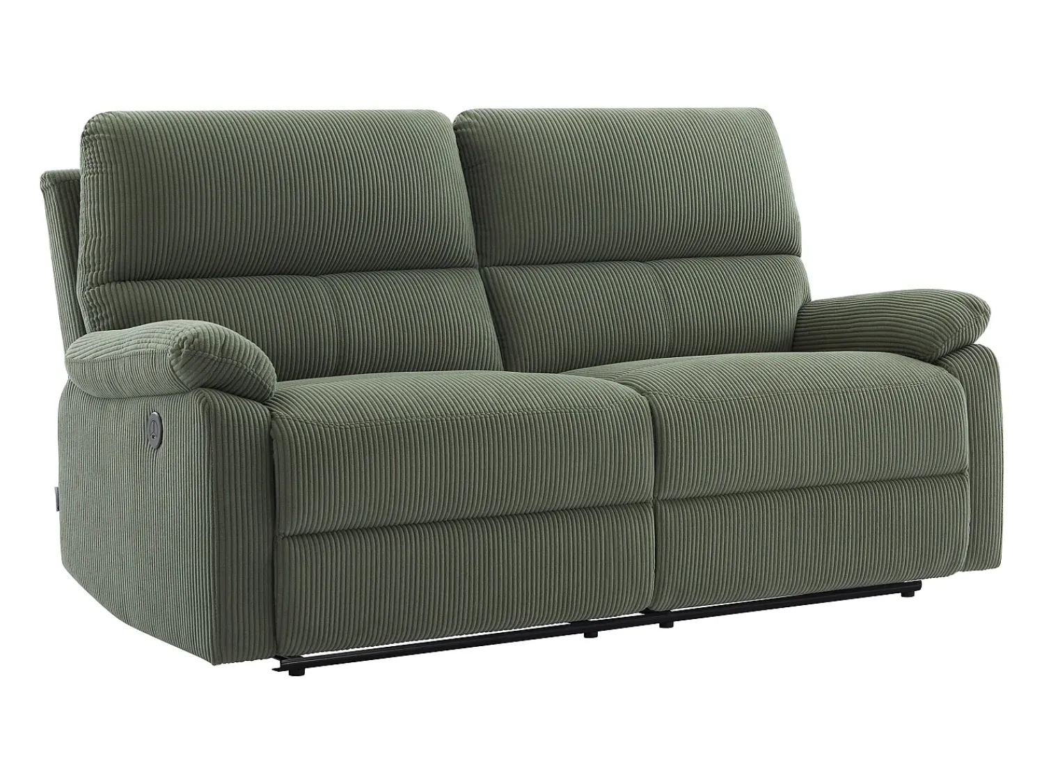 Online Vente-unique Sofá de 3 lugares relax elétrico veludo cotelê LUNANO Verde