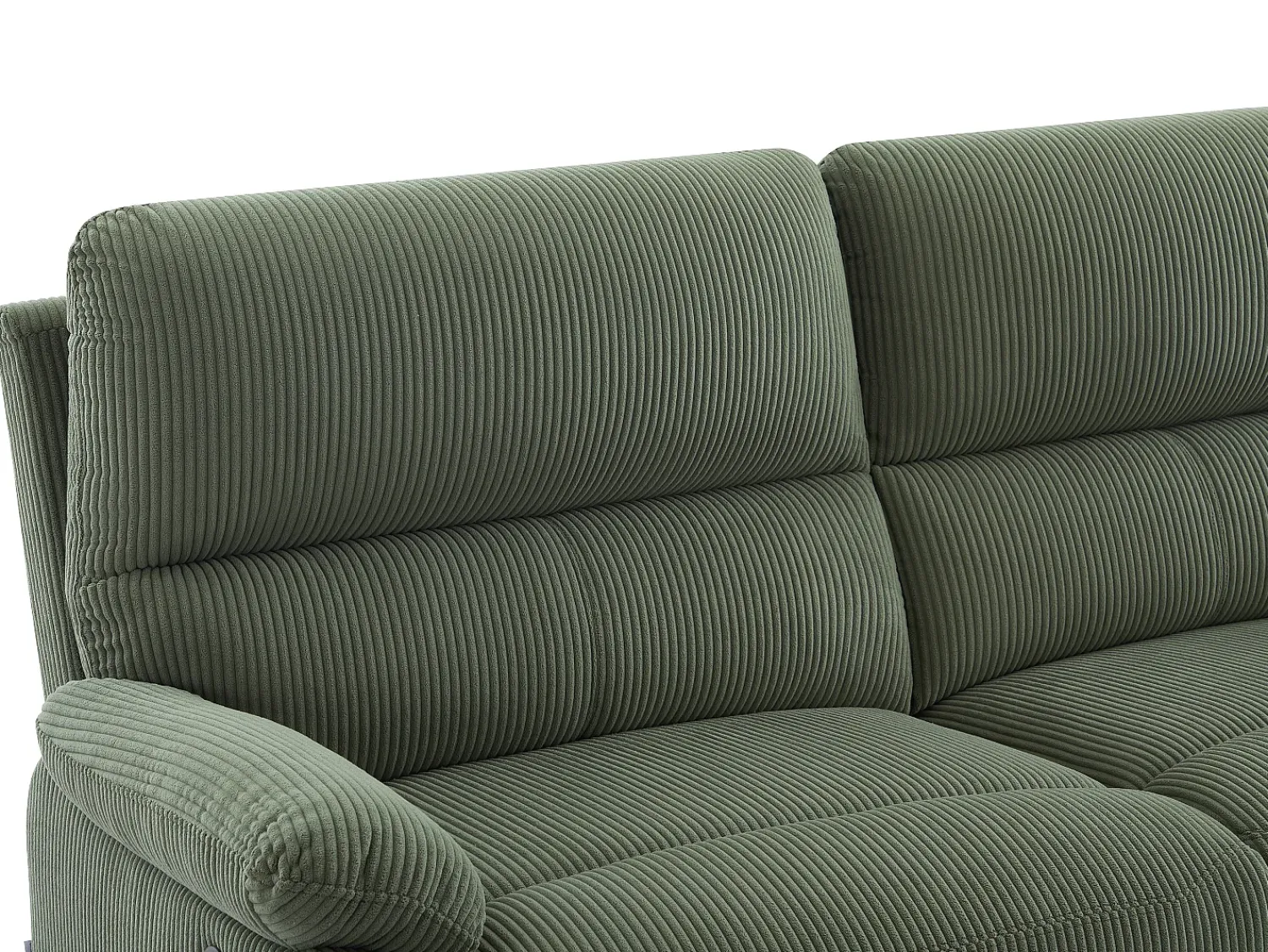Online Vente-unique Sofá de 3 lugares relax elétrico veludo cotelê LUNANO Verde