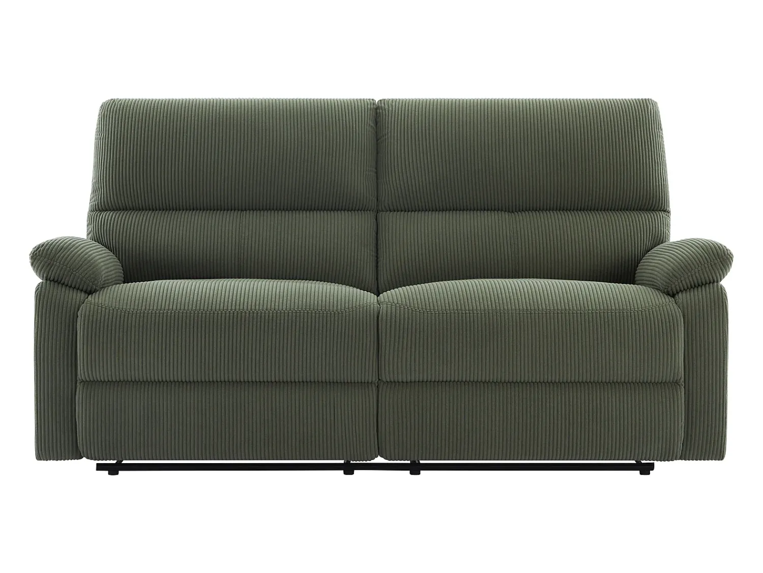 Online Vente-unique Sofá de 3 lugares relax elétrico veludo cotelê LUNANO Verde