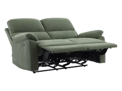 Sofá|Vente-unique Sofá de 2 lugares relax elétrico veludo cotelê LUNANO Verde