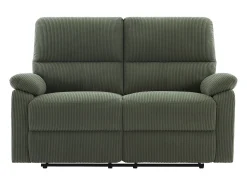 Sofá|Vente-unique Sofá de 2 lugares relax elétrico veludo cotelê LUNANO Verde
