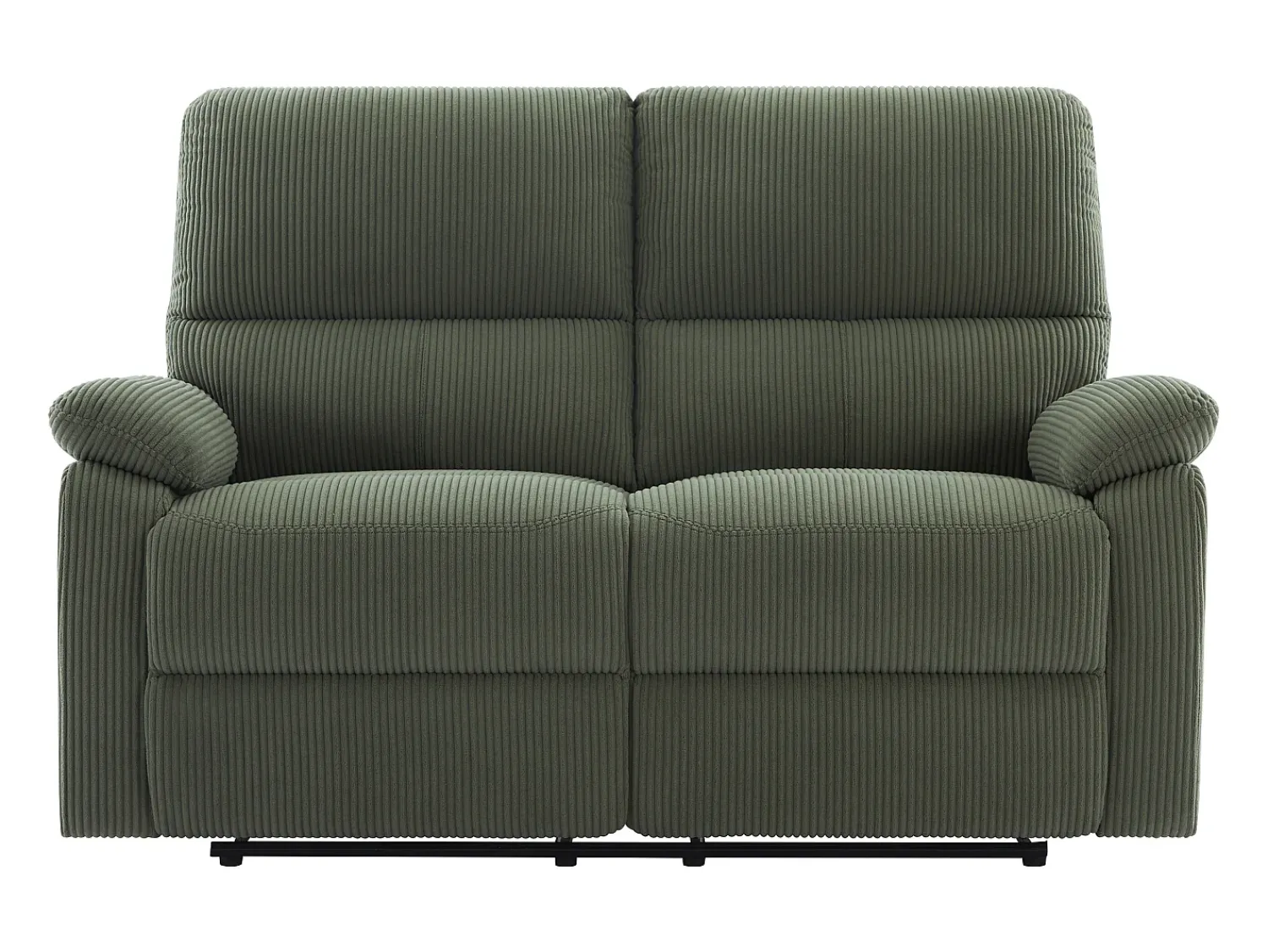 Sofá|Vente-unique Sofá de 2 lugares relax elétrico veludo cotelê LUNANO Verde