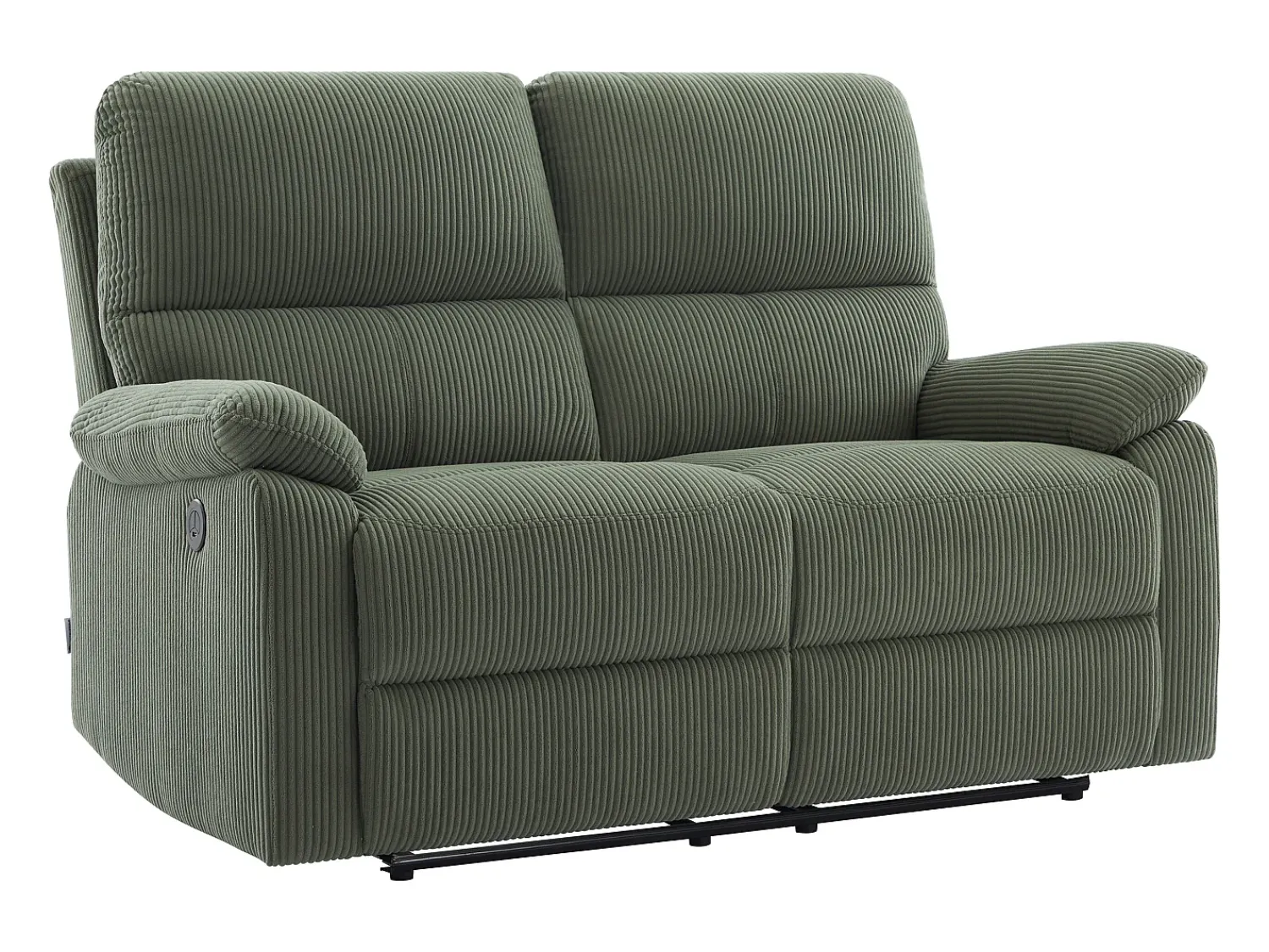 Sofá|Vente-unique Sofá de 2 lugares relax elétrico veludo cotelê LUNANO Verde